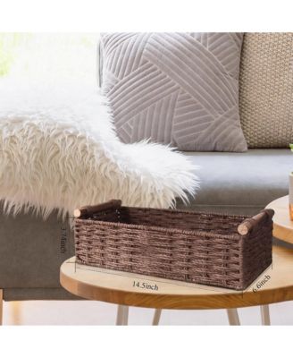 Handmade Paper Rope Storage Basket - Multi-use, Decorative, Compact