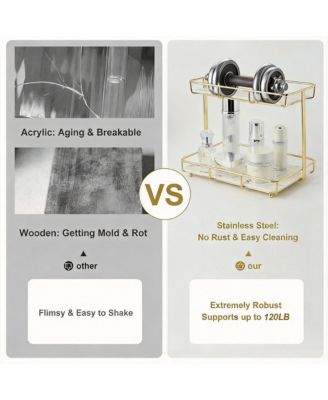 Stainless Steel Vanity Shelf for Bathroom and Kitchen