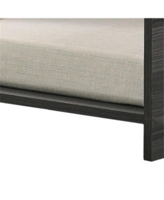 47" Pet Bed Sofa with Storage, Ash Gray Modern Dog Bed & Cat Couch, Plush Cushion & Side Compartment