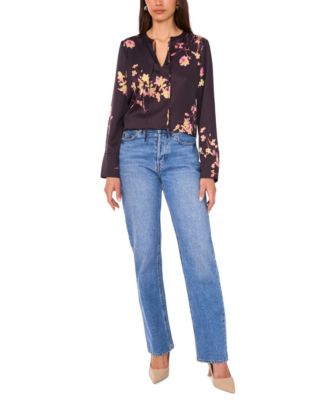 Women's V-Neck Long-Sleeve Top