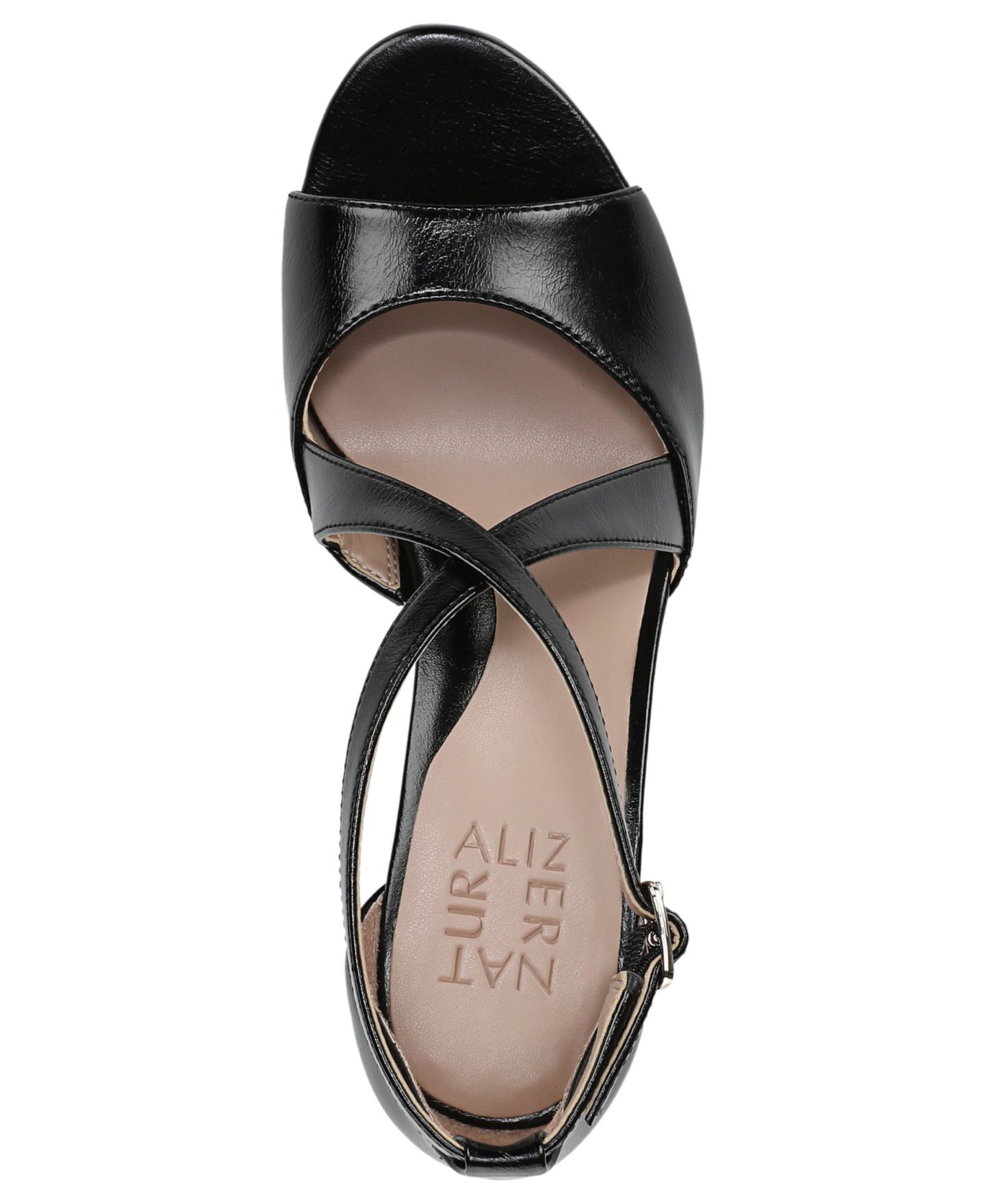 Женские сандалии Naturalizer Hollis Strappy Dress Sandals, цвет: Чёрная искусственная кожа — фото 4