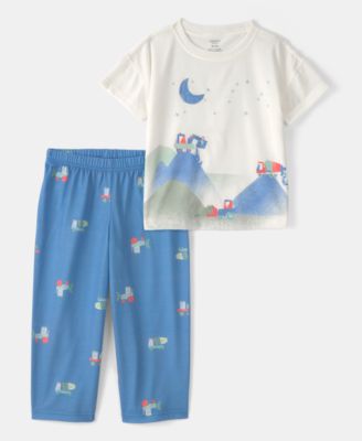 Boys' Toddler 2T-5T Construction Loose-Fit Top and Pants, 2-Piece Pajama Set