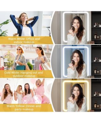 Vanity Desk Lights and Power Outlets - Makeup Table Charging Station for Bedrooms, Apartments, Easy to Assemble