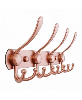 Stainless Steel Wall Hook Rack, 5-Tri Hooks, Anti-Tear, Fits Many Rooms