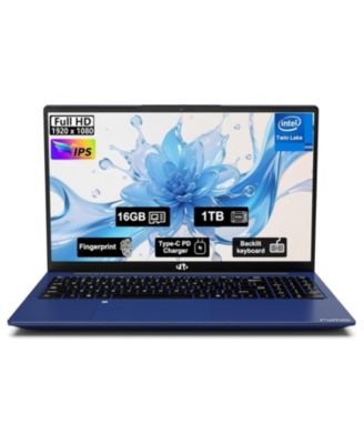 15.6" FHD IPS Student Laptop 16GB RAM 1TB SSD, 4 Cores 13th Gen Intel N150 3.6GHz Fingerprint Wi-Fi 6