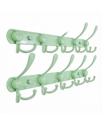 Stainless Steel 5-Tri Hook Wall Rack for Coats, Hats, Towels, Purse, Scarfs, Robes