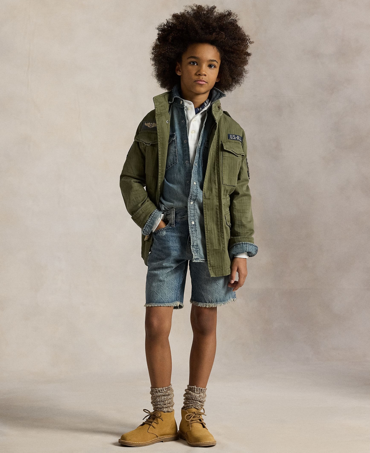 Polo Ralph Lauren Big Boys Sullivan Slim Cutoff Denim Shorts