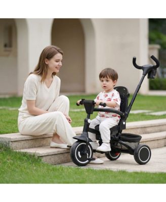7-in-1 Toddler Tricycle Stroller with Adjustable Handle, Rotating Seat & Canopy