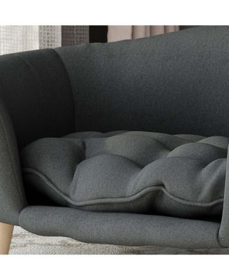 Small Dog Corduroy Sofa Bed - Elevated Frame with Supportive Foam, Dark Grey