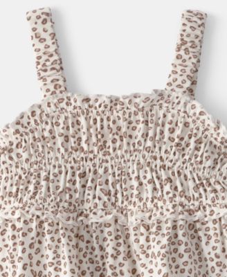 Baby Girls' Cheetah Print Sleeveless Romper