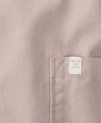 Baby Boys' Canvas Short-Sleeve Romper and Bucket Hat, 2-Piece Set