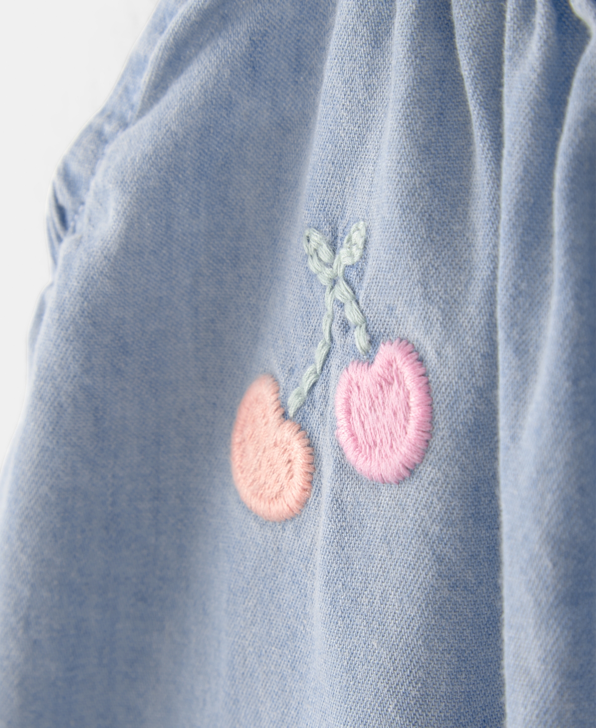 Carter's Baby Girls' Embroidered Chambray Sleeveless Jumpsuit