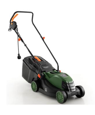Electric Corded Lawn Mower 12-AMP 14-Inch Walk-Behind Lawnmower with Collection Box