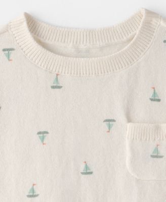Baby Boys' Sailboat Sweater Top and Shorts, 2-Piece Set