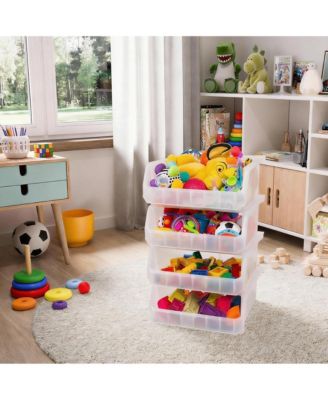 Extra Large Stackable Storage Bins for Home Organization 4-Pack