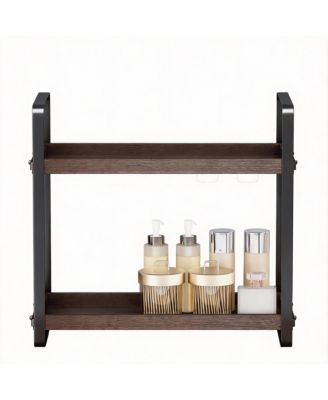2-Tier Wood Bathroom Organizer