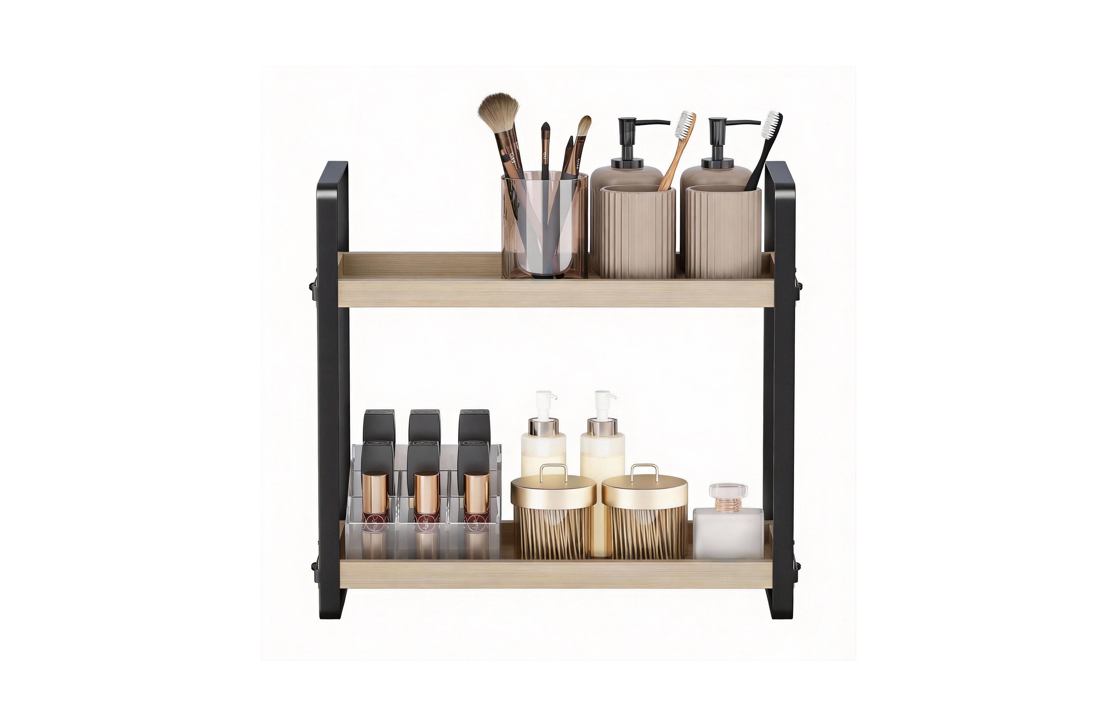 Yigii 2-Tier Wood Bathroom Organizer