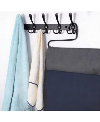 Heavy Duty 5-Tri Hook Wall Rack, Stainless Steel, Fits Many Rooms