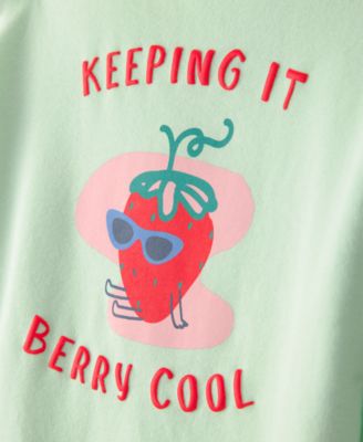 Girls' Toddler 2T-5T Strawberry French Terry Pull-On Sweatshirt