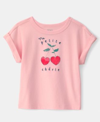 Girls' Toddler 2T-5T Cherry Print Short-Sleeve Top
