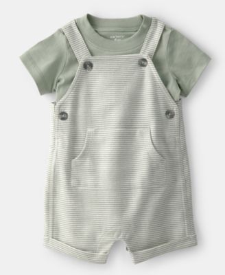 Baby Boys' Striped Top & Shortall, 2-Piece Set