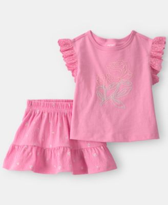 Baby Girls' Floral Top & Skort, 2-Piece Set