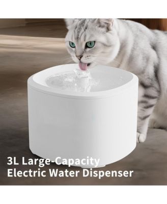 Automatic Pet Water Fountain Cat Bowls, 3000ML/101 oz, White