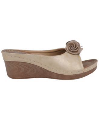Women's Sydney Rosette Wedge Sandals