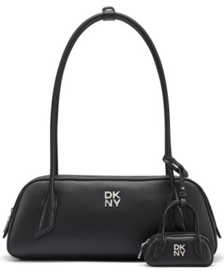 DKNY ダナキャランニューヨーク ショルダーウォレット  レザー/ DKNYロゴ   ブラック レディース / 240001198274 DKNY（ダナ・キャラン・ニューヨーク） 新品同様 チェーン ミニ