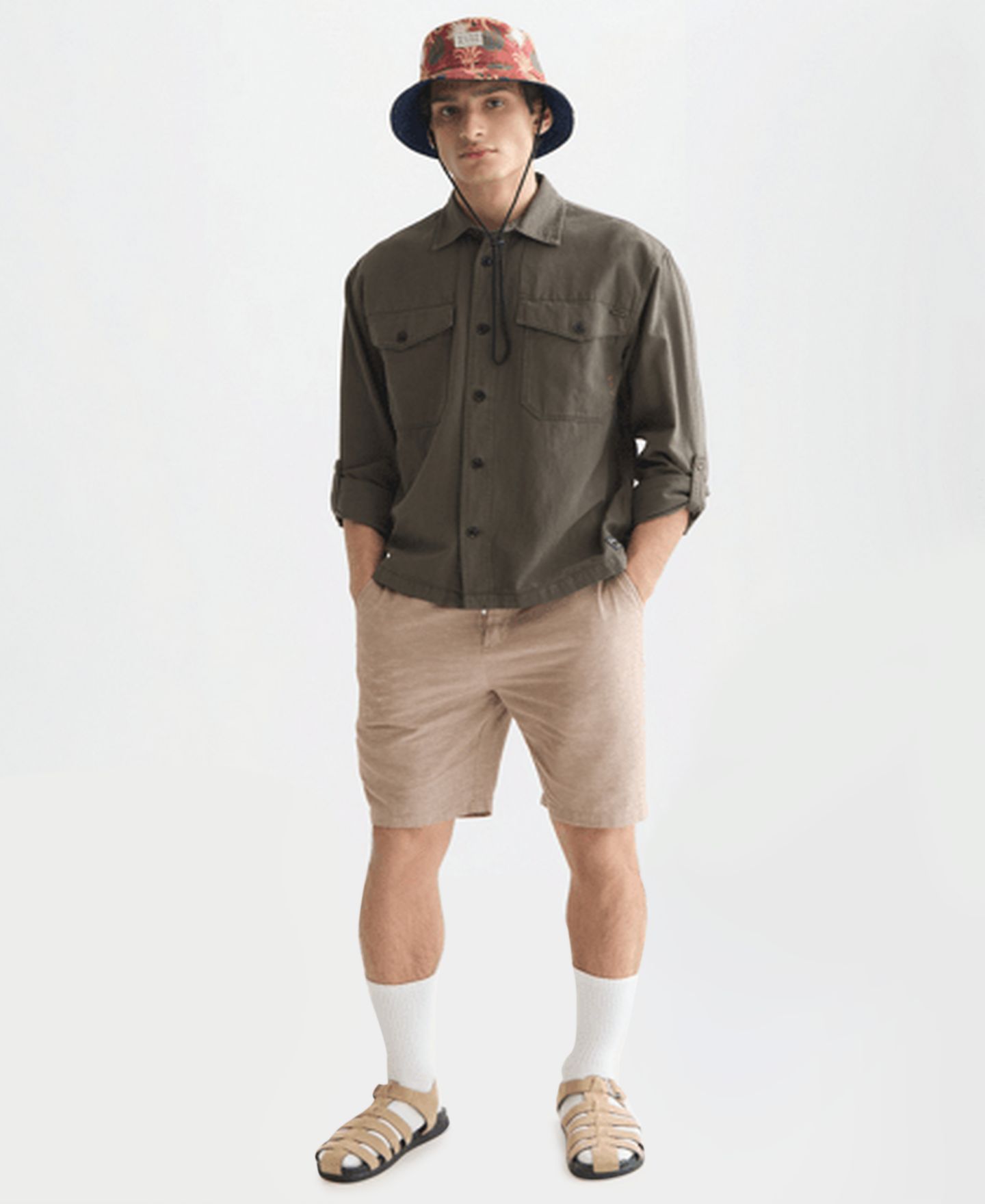 Мужские шорты SCOTCH & SODA Regular-Fit Linen-Blend, цвет: Amphora — фото 2