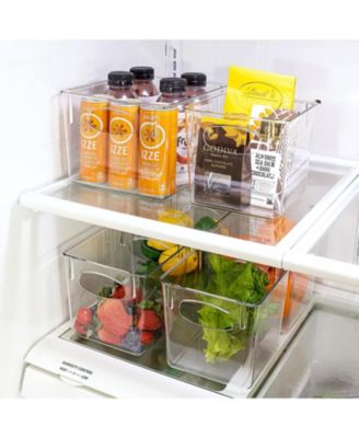 6 Piece Variety Pack Clear Storage Bins - for Kitchen, Cabinet Organizer, Pantry & Refrigerator