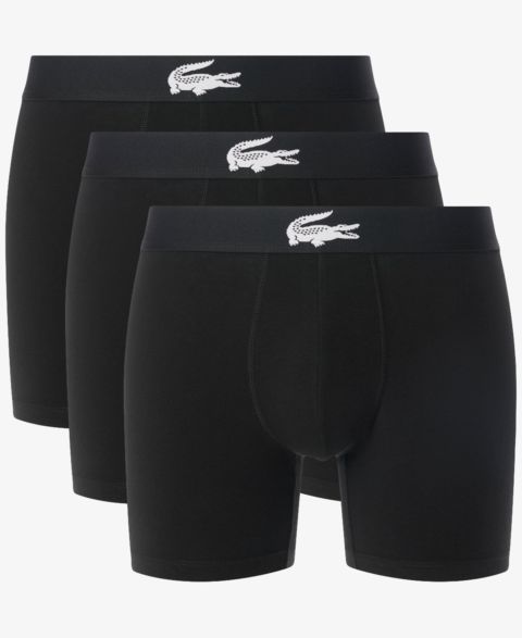 Трусы-боксеры Regular-Fit для мужчин, 3 шт. — Lacoste, цвет: Чёрный