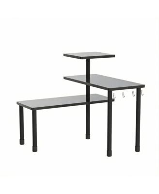 Adjustable 3-Tier White Bathroom Organizer for Makeup and Vanity