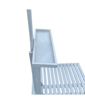 Wooden Outdoor Garden Pool Shower with Chassis Board Weather Resistant Fir Wood Shower for Patio Terrace Backyard Camping