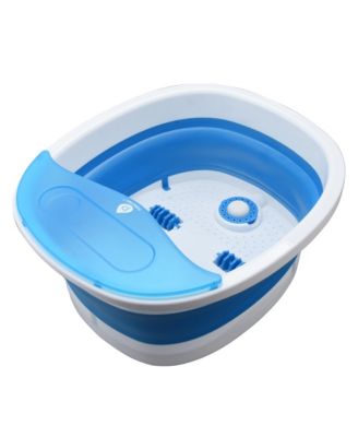 The Ultimate Relaxation Trio: Wooden Foot Massager, Collapsible Wireless Footbath, & Portable Handheld Massager