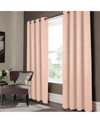 Lynx Matte Embossed Blackout Grommet Panel - 52x84", Blush