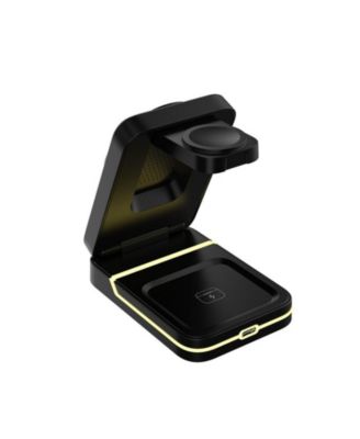 3-in-1 Magnetic Wireless Charger - Fast Charging Foldable Stand for Earphones, Watch and Phone, Phone Stand