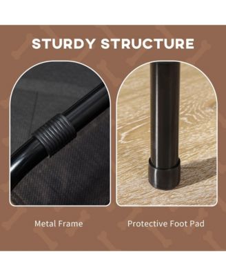 48" Coffee Outdoor Elevated Pet Bed with Canopy