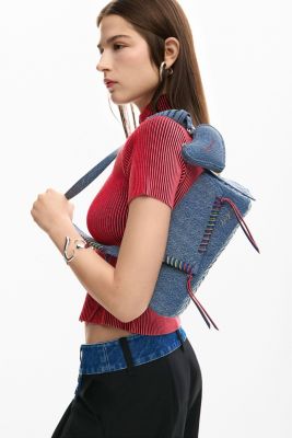 Women's Embroidered denim bag