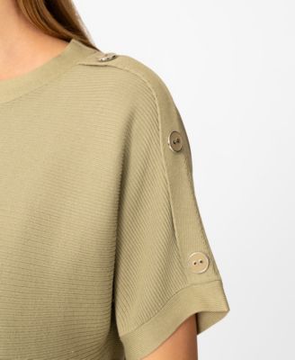 Women's Vertical Rib Sweater Knit T-Shirt