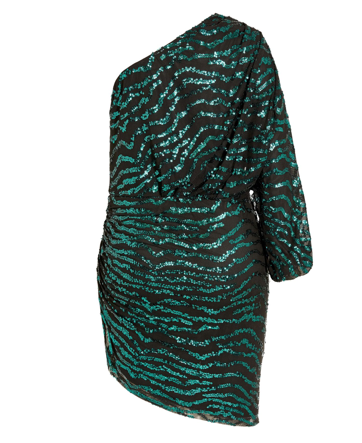 Женское платье CITY CHIC Plus Size Sequin Stripe, цвет: Изумрудный — фото 4