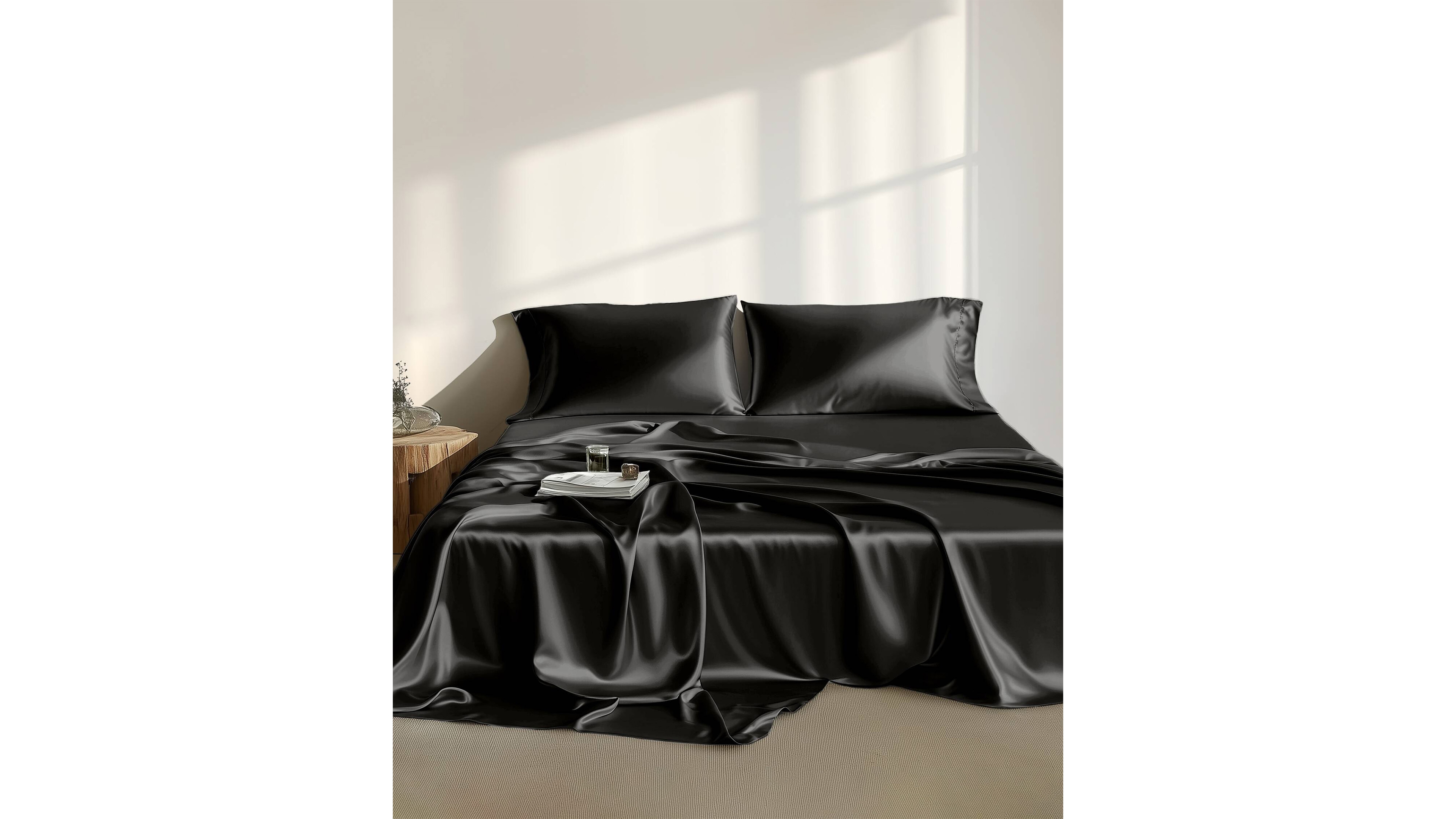 Madison Park Essentials Satin 4-Pc. Sheet Set, Twin