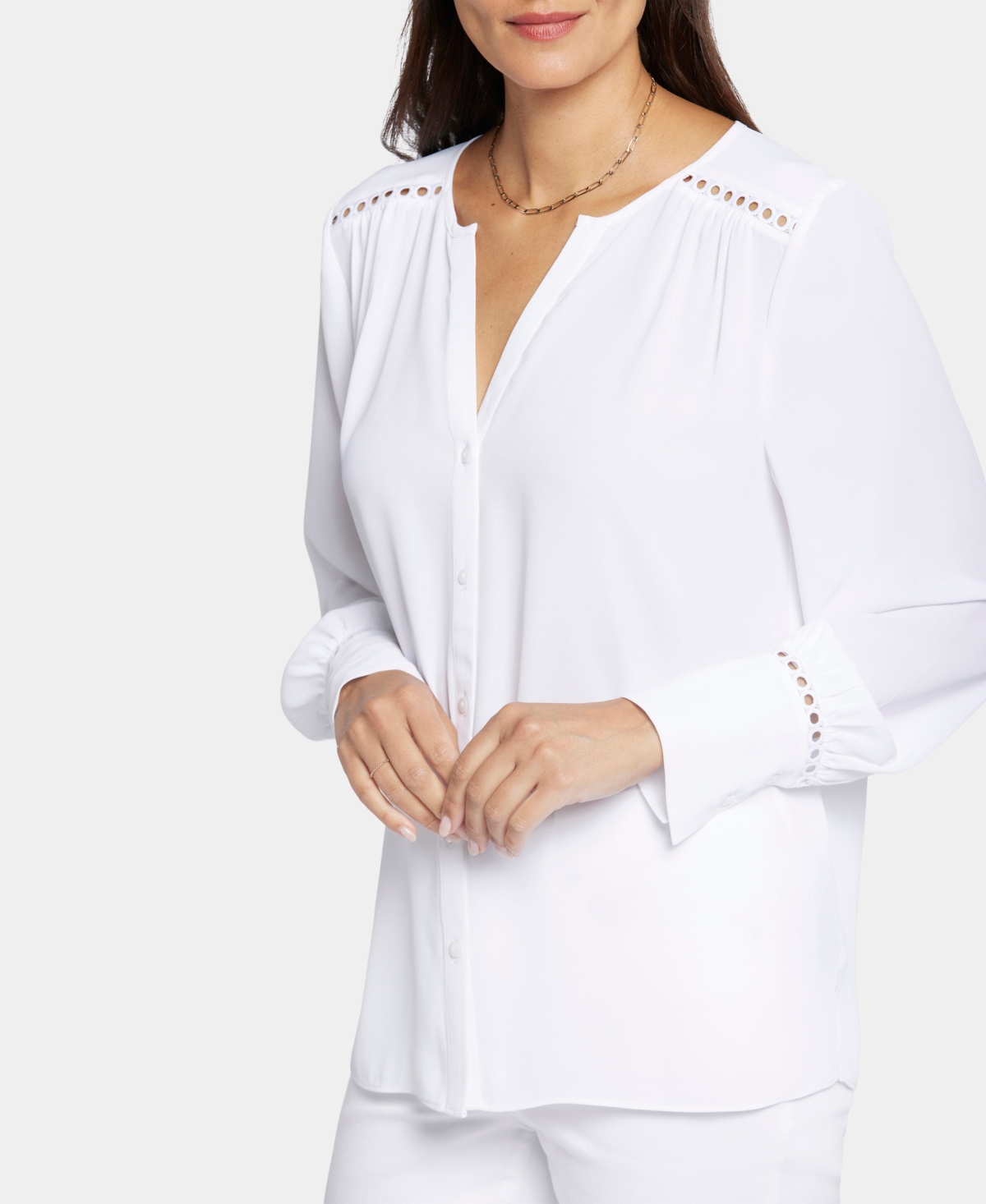 Nydj Women's Liliana Peasant Long Sleeve Top