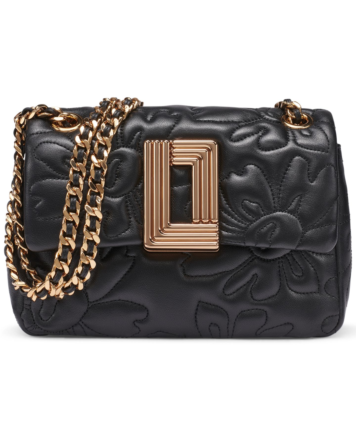Женская сумка KARL LAGERFELD PARIS Lafayette Small Crossbody, цвет: Чёрный / Золотой — фото 1