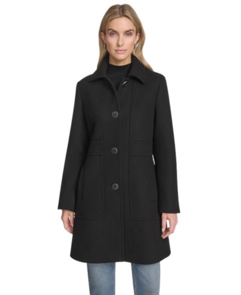 Женские куртки Andrew Marc Women's Emmeline Wool Blend Slim Coat
