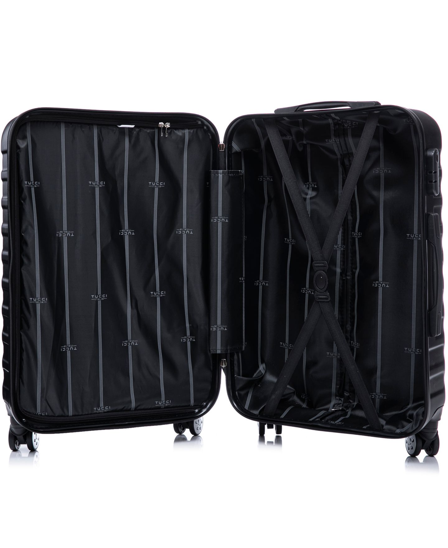 Чемоданы Tucci Italy Carravia 3-Pc. Hardside Luggage Set, цвет: Чёрный — фото 16