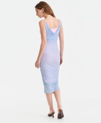 Women's Double-Layer Sleeveless Midi Dress