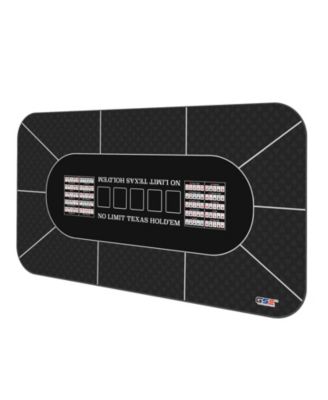 70" x 35" Casino Texas Hold'em Tabletop Layout Mat with Carrying Bag, Non-Slip Rubber Layout Mat