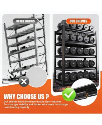 Heavy Duty 5-Tier Adjustable Metal Shelving for US Homes