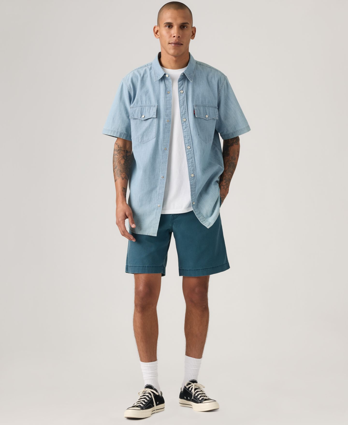 Мужские шорты Levi's Relaxed-Fit 8" Chino, цвет: Морской — фото 2